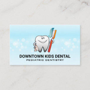 Tand med tandborste Dentalt Visitkort