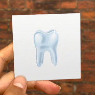 Tand- Minimalisttandläkare för tand 3D Fyrkantigt Visitkort