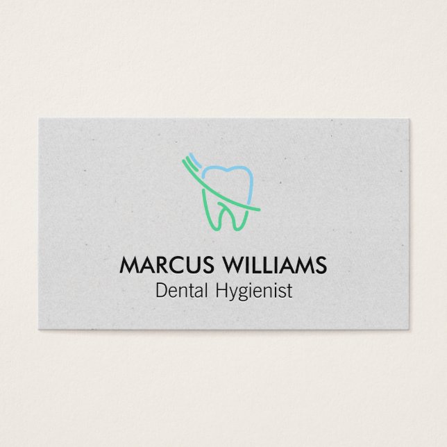 Tand- och penselLogotyp Visitkort (Framsidan)