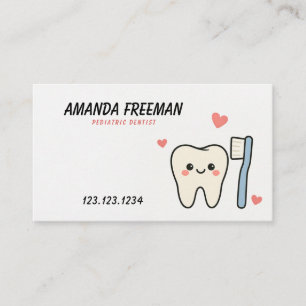 Tand- och tandborste Kids Dentist Tidsbeställning Kort