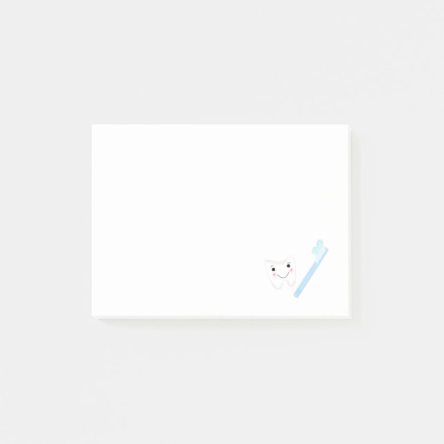 Tand och tandborste post-it block (Framsida)