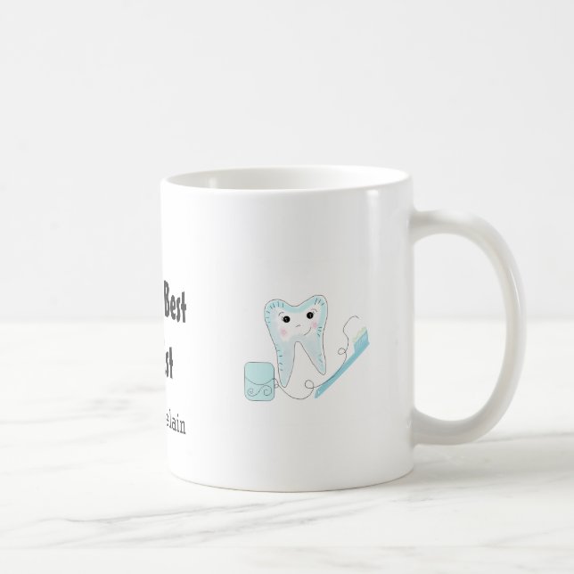 Tand och tandborste världens bästa tandläkare kaffemugg (Höger)