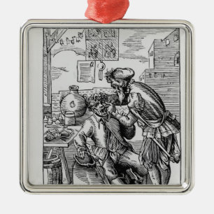 Tand- operatör julgransprydnad metall