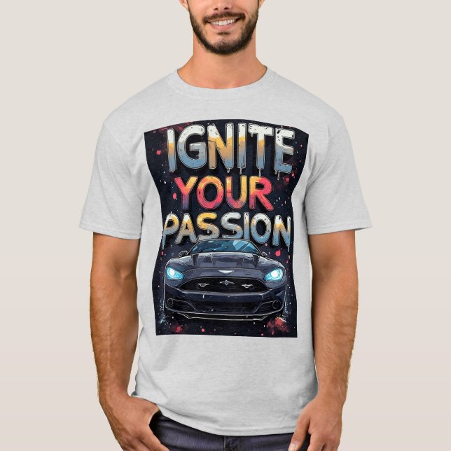 🔥 Tänd passion Djärvt bildesign för bilar Gatudes T Shirt (Framsida)