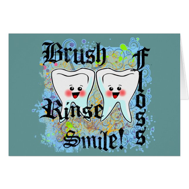 Tand- professioneller för tandläkare hälsningskort (Framsidan Horizontal)