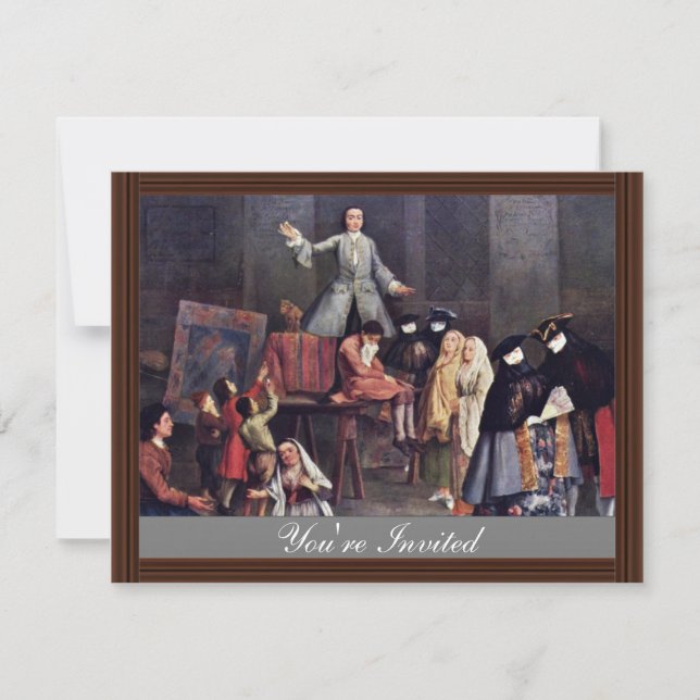 Tand-Pulleren av Longhi Pietro (bäst kvalitets-) Inbjudningar (Framsida)