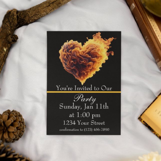 Tänd roligheten: Missa inte vår heta brandfest! Inbjudningar (Skapare uppladdad)