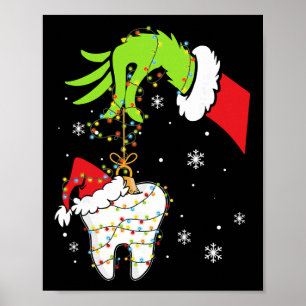 Tand Tandläkare Tandvård Omedelbara Tänder Jul Xma Poster