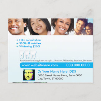 Tand- vykort | som borstar ibland, är inte nog