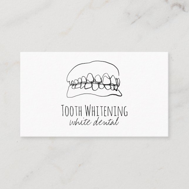 Tand Whitening Dental Visitkort (Framsida)