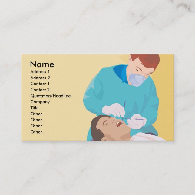 Tand- yrkesmässig visitkort (Framsida)