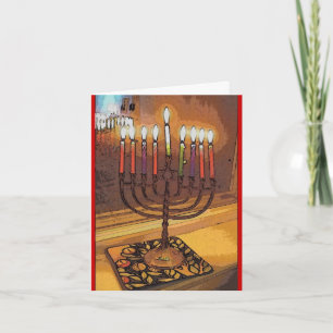 Tända amidst den mörkerHanukkah notecarden Helgkort