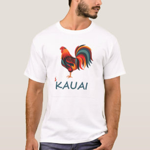 Tända den kulöra hawaianska tuppen för den t-shirt