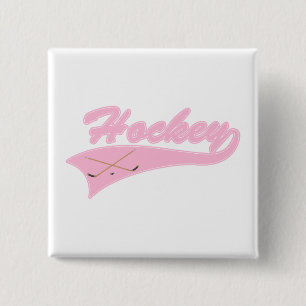 Tända - den rosa hockeylogotypen knapp