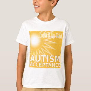 Tända det upp guld för Autismgodtagande Tee