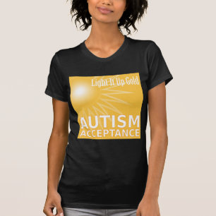 Tända det upp guld för Autismgodtagande Tee