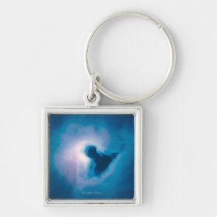 Tända och skugga i den Carina nebulaen Fyrkantig Silverfärgad Nyckelring
