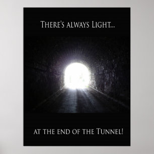Tända på avsluta av tunnelaffischen poster