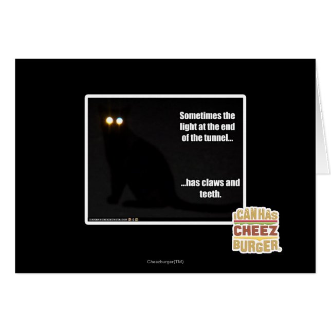 Tända på avsluta av tunnelen hälsningskort (Framsidan Horizontal)