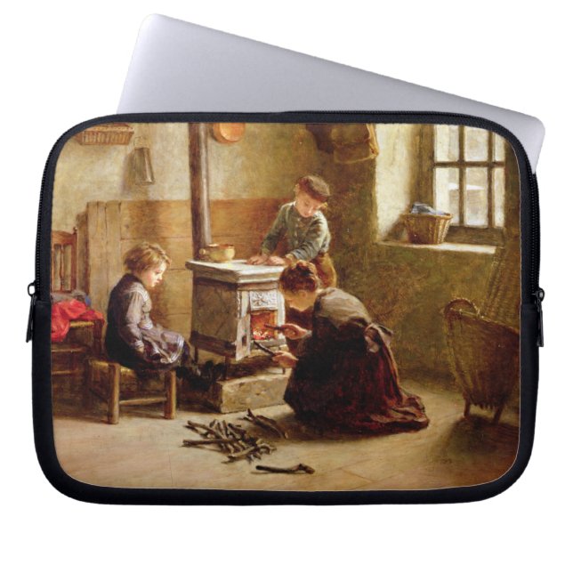 Tända ugnen, 1886 (olja på panel) laptop fodral (Framsidan)