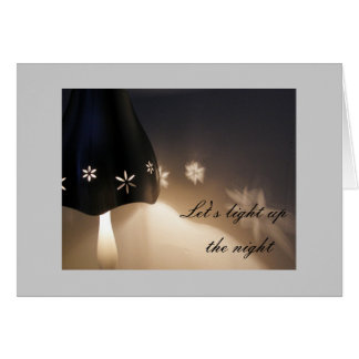Tända upp natten hälsningskort