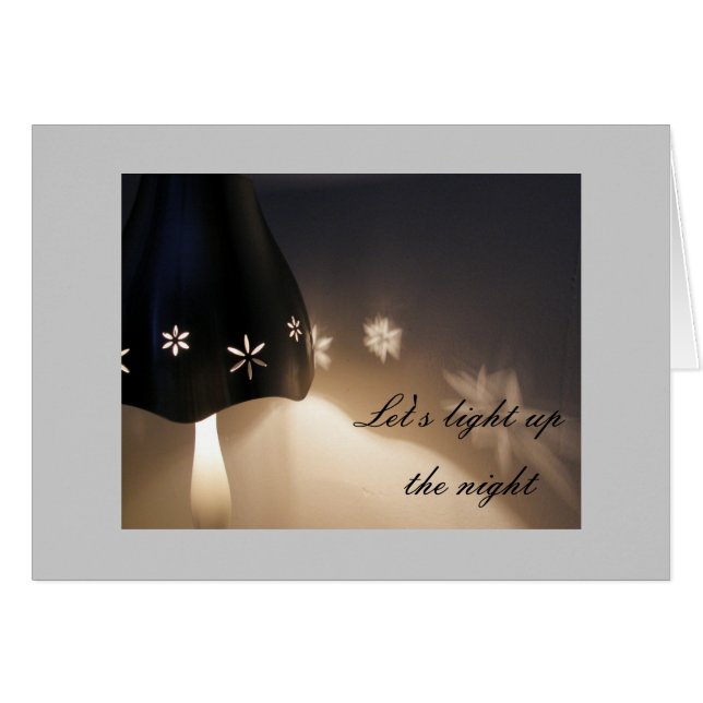 Tända upp natten hälsningskort (Framsidan Horizontal)