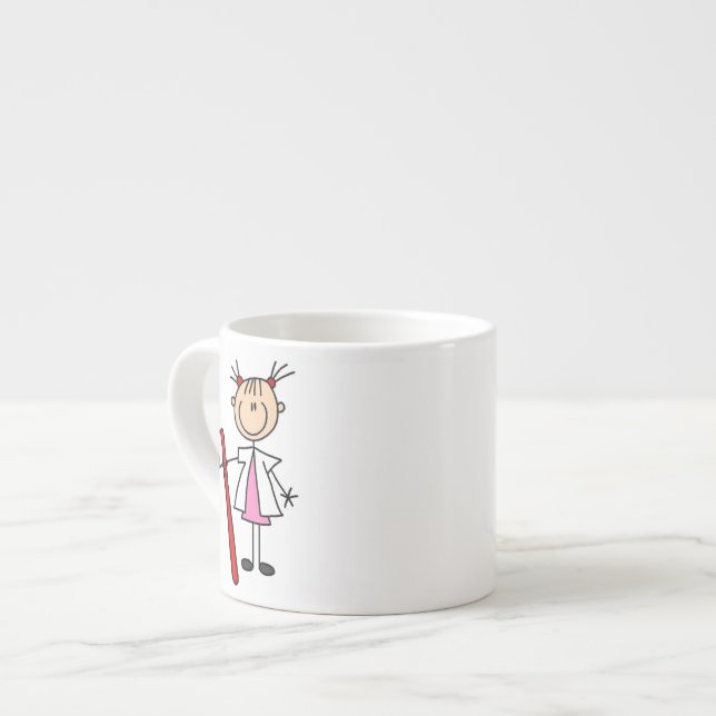 Tandassistent med tandborste espressomugg (Framsida vänster)