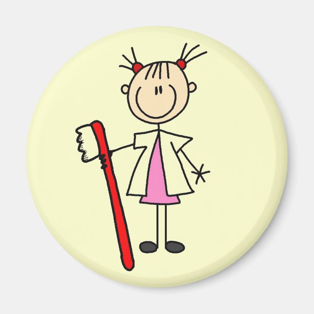 Tandassistent med tandborste magnet (Framsidan)