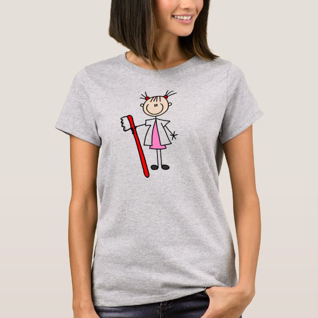 Tandassistent med tandborste t-shirt (Framsida)