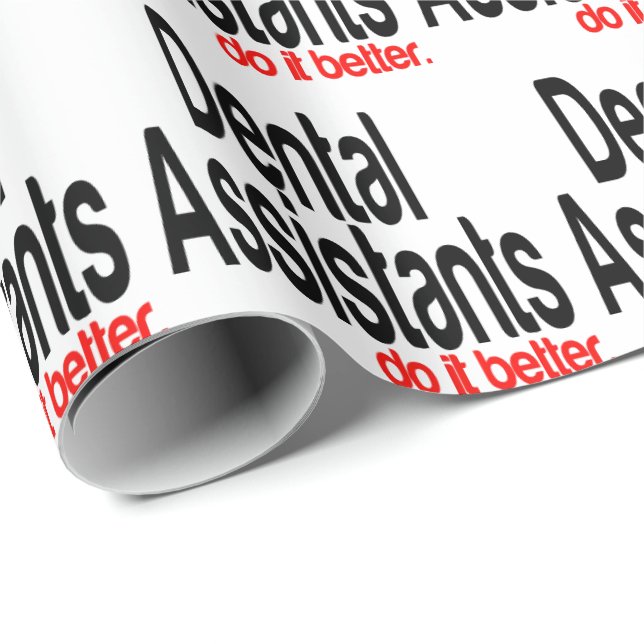 Tandassistenter gör det bättre presentpapper (Rullad Hörn)