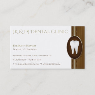 Tandavtalskort Dentalt kliniskt bruk Visitkort