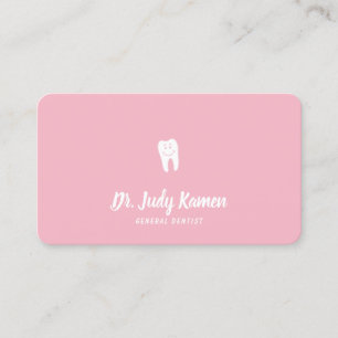Tandavtalskort Dentist Bleks Rosa Tidsbeställning Kort