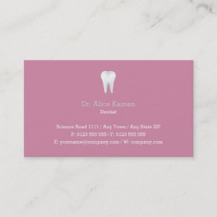 Tandavtalskort Rosa Dentist Tidsbeställning Kort