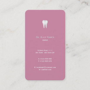 Tandavtalskort   Rosa Dentist Tidsbeställning Kort