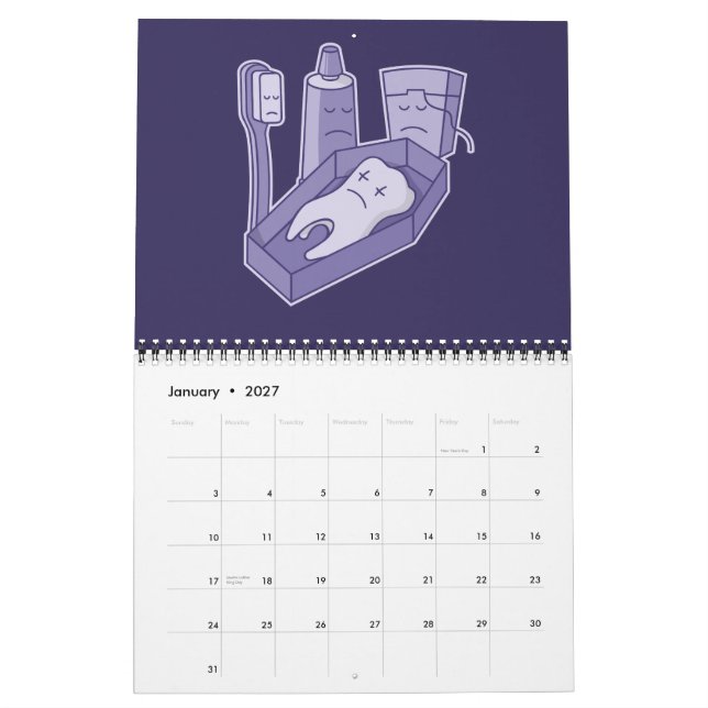 Tandbegravning Kalender (Jan 2027)