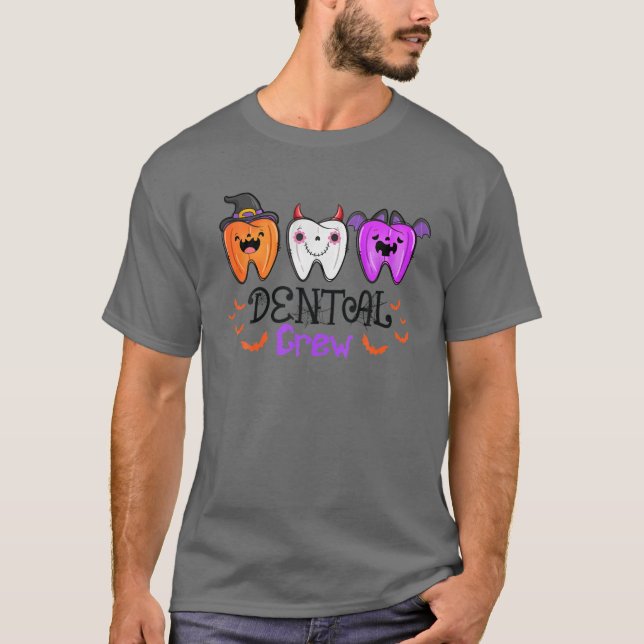 Tandbesättningssläktet Halloween Funny Dentist Ass T Shirt (Framsida)