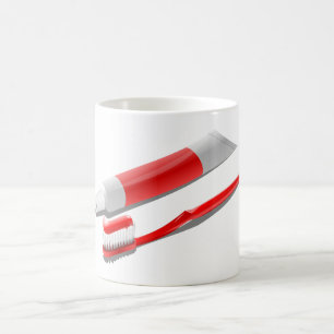 Tandborst och tandkräm kaffemugg