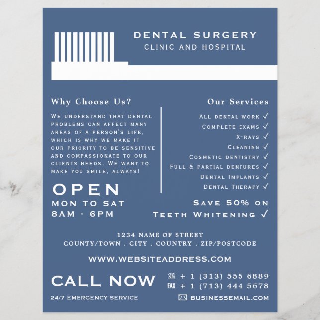 Tandborste i Färg, Tandvård, tandtråd Reklamblad (Framsidan)