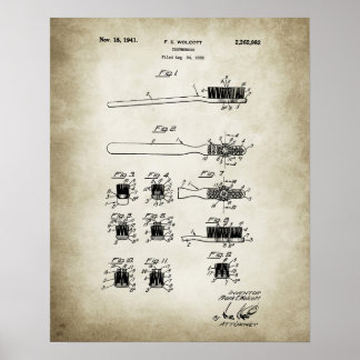 Tandborste Patent Poster