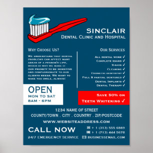 Tandborste & tandkräm, Tandvård, tandprovert Poster