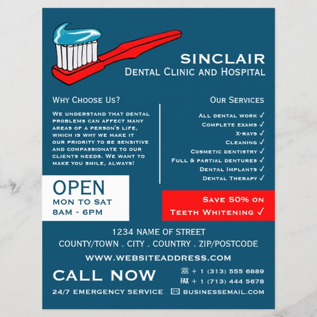 Tandborste & tandkräm, Tandvård, tandprovert Reklamblad (Framsidan)