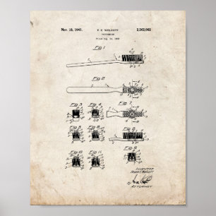 Tandborstepatent - gammal Look Poster