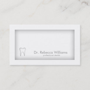 Tanddesigndentist Grått Gräns Shadow Card Visitkort
