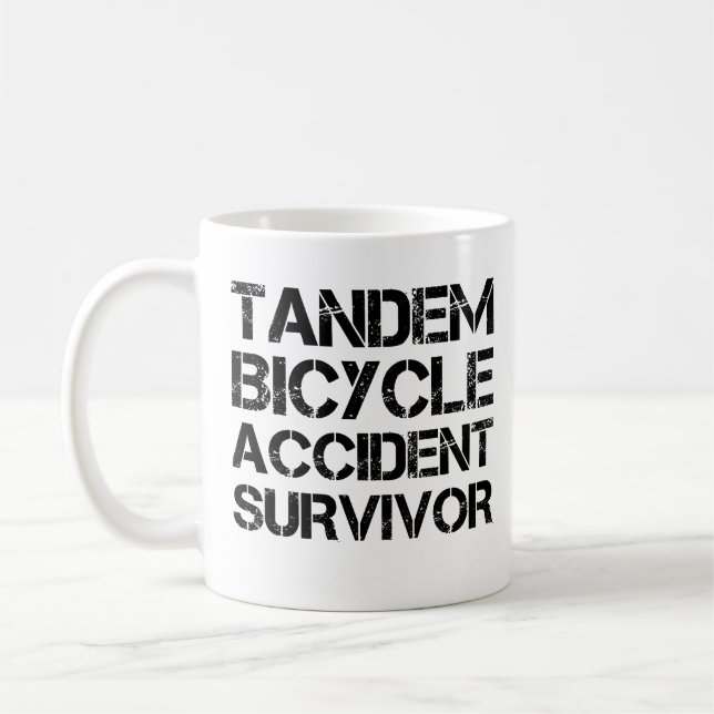 Tandem Bicycle Accident Survivor Kaffemugg (Vänster)