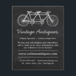 Tandem Bicycle & Chalkboard, Antique Dealer, Store Flygblad<br><div class="desc">Tandem Bicycle & Chalkboard,  Antique Dealer/Store Advertising Flyers by the Affärskort Store.</div>