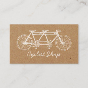 Tandem Bicycle, Cycling, Kraft Bicyclist Visitkort