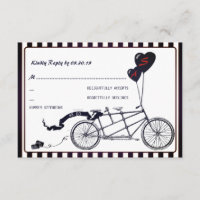 Tandem Bicycle Romantic Avslappnad Bröllop OSA