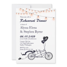 Tandem Bicycle String Ljus Rehearsal Dinner