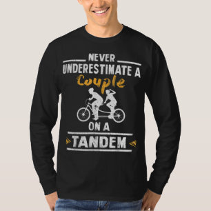 Tandem Bike Cycling Two Person Bicycle Couple Biki T Shirt