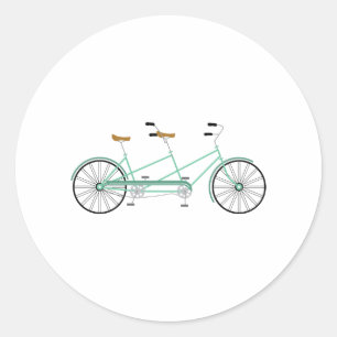 Tandem Bike Runt Klistermärke
